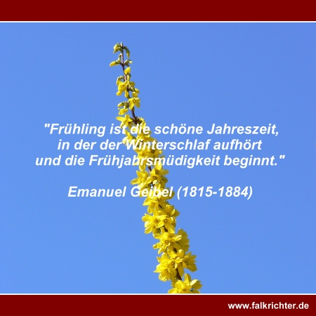 Zitat Frhjahrsmdigkeit Emanuel Geibel