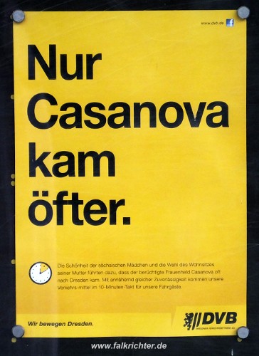 Werbung mit Sex-Appeal DVB Nur Casanova kam öfter 2015
